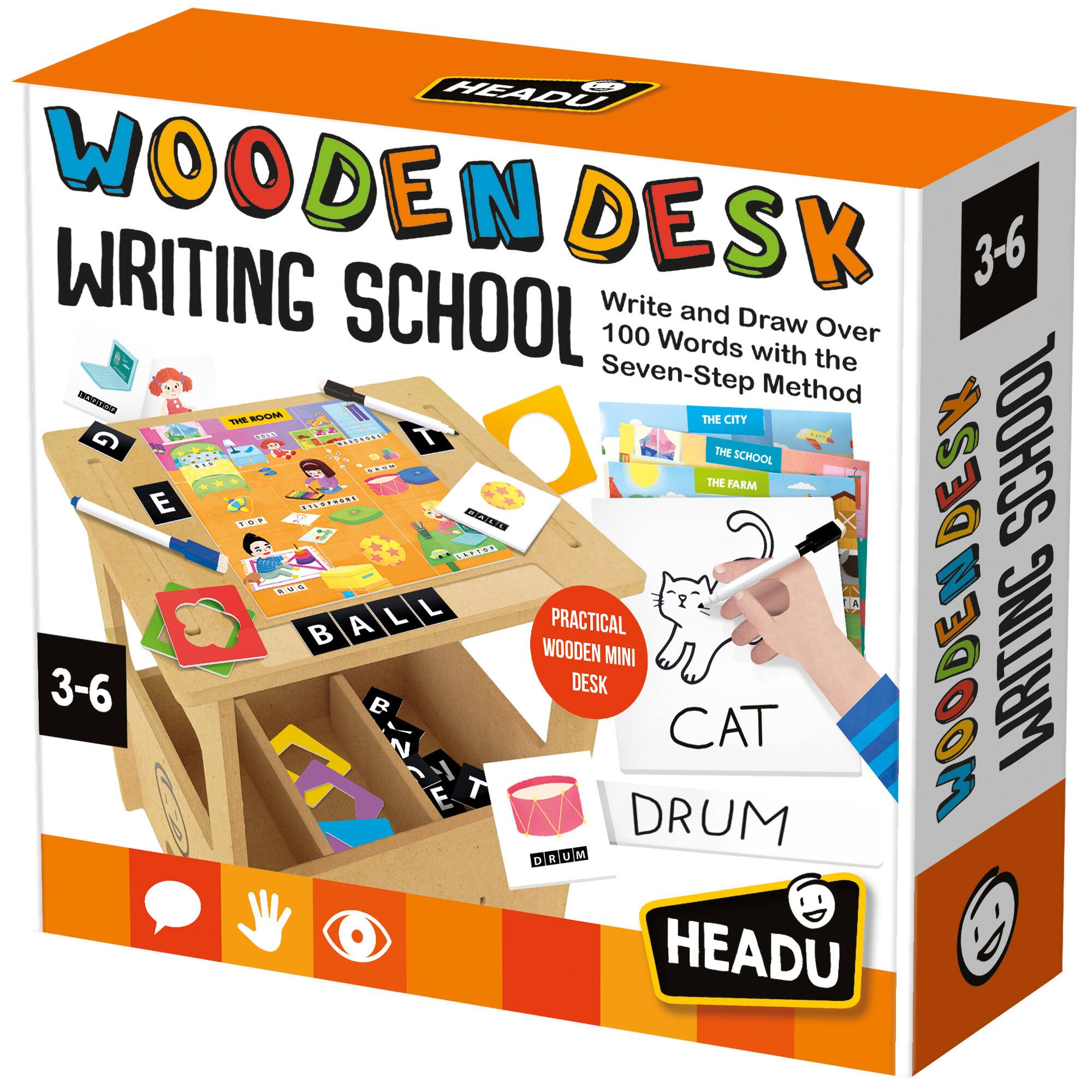 Headu Wooden Desk Writing School Set